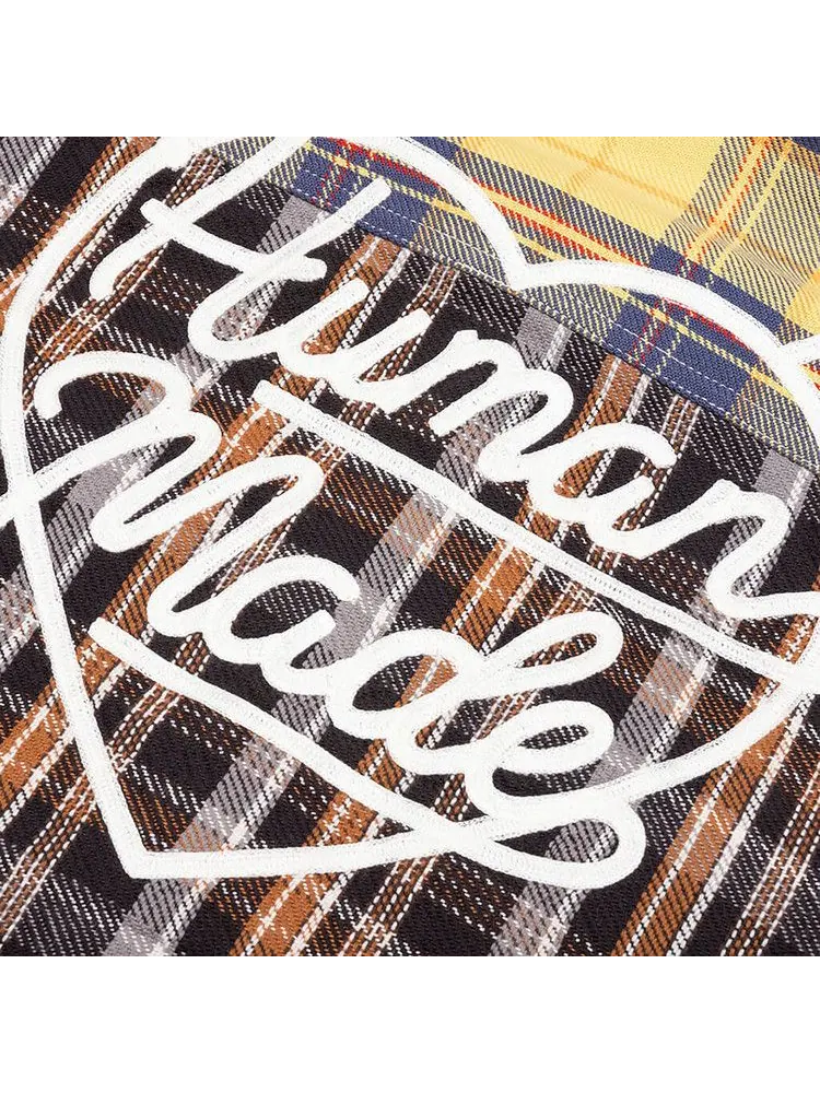 Рубашка Human Made Crazy Check Long-Sleeve Shirt — изображение 3 из 3, желтый
