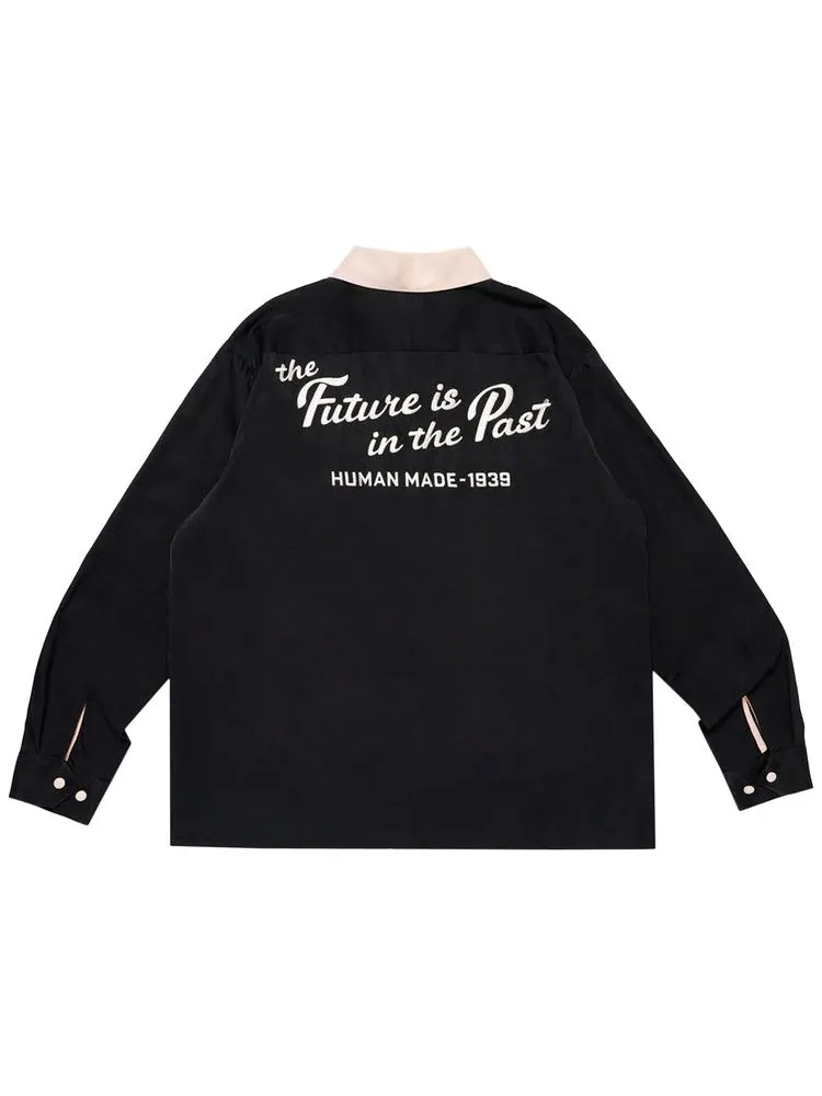 Рубашка Human Made Open Collar Shirt — изображение 2 из 3, черный