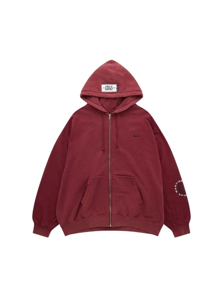 Худи Nike x Martine Rose Full-Zip Hoodie 'Team Crimson' — изображение 1 из 2, красный