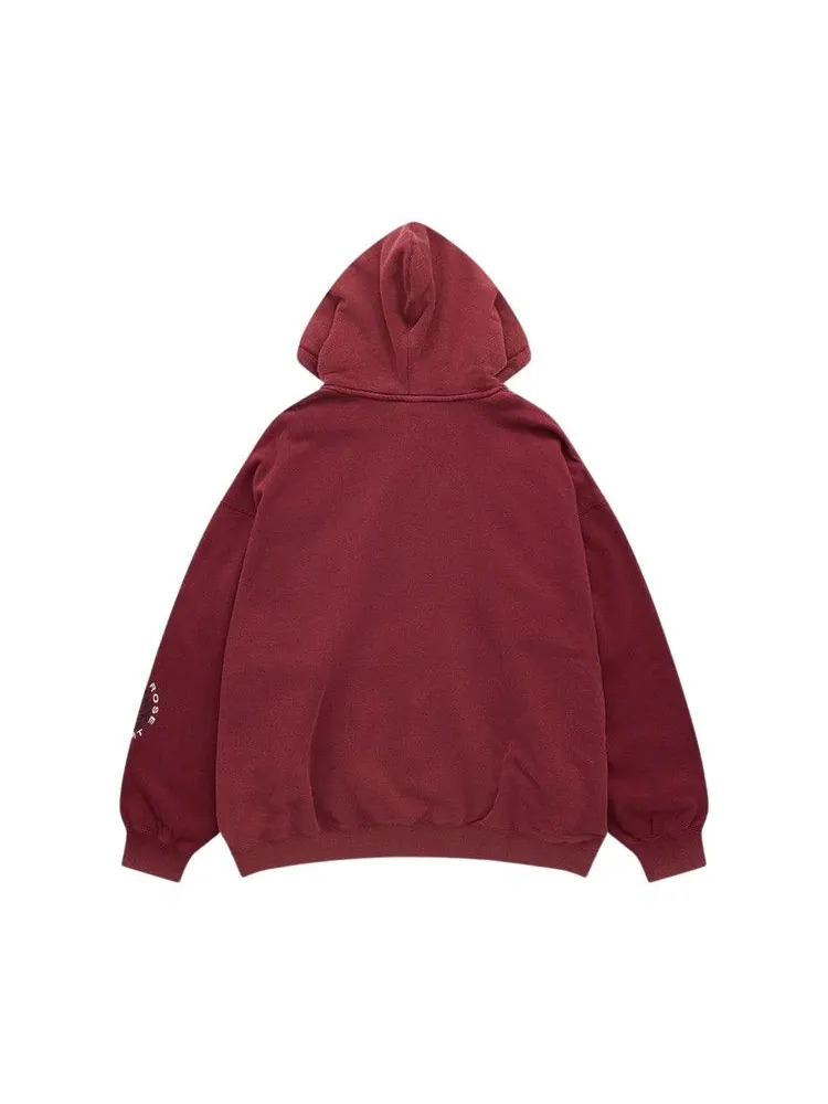 Худи Nike x Martine Rose Full-Zip Hoodie 'Team Crimson' — изображение 2 из 2, красный