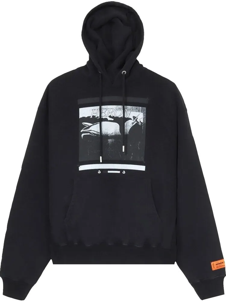 Худи Heron Preston Graphic Print Hoodie 'Black'