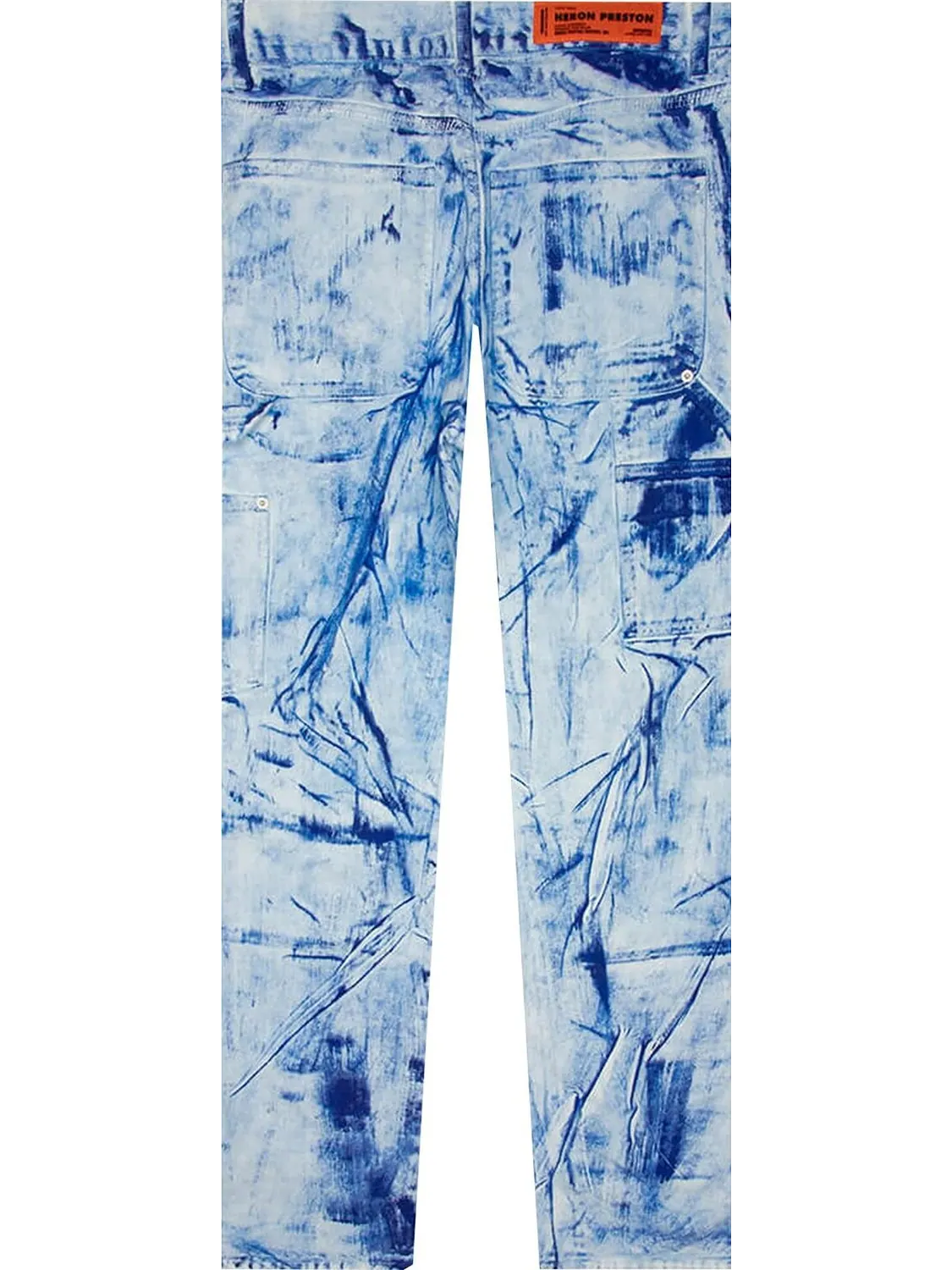 Джинсы Heron Preston Overdyed Spray Canvas Carpenter Jeans 'Blue' — изображение 2 из 2, синий