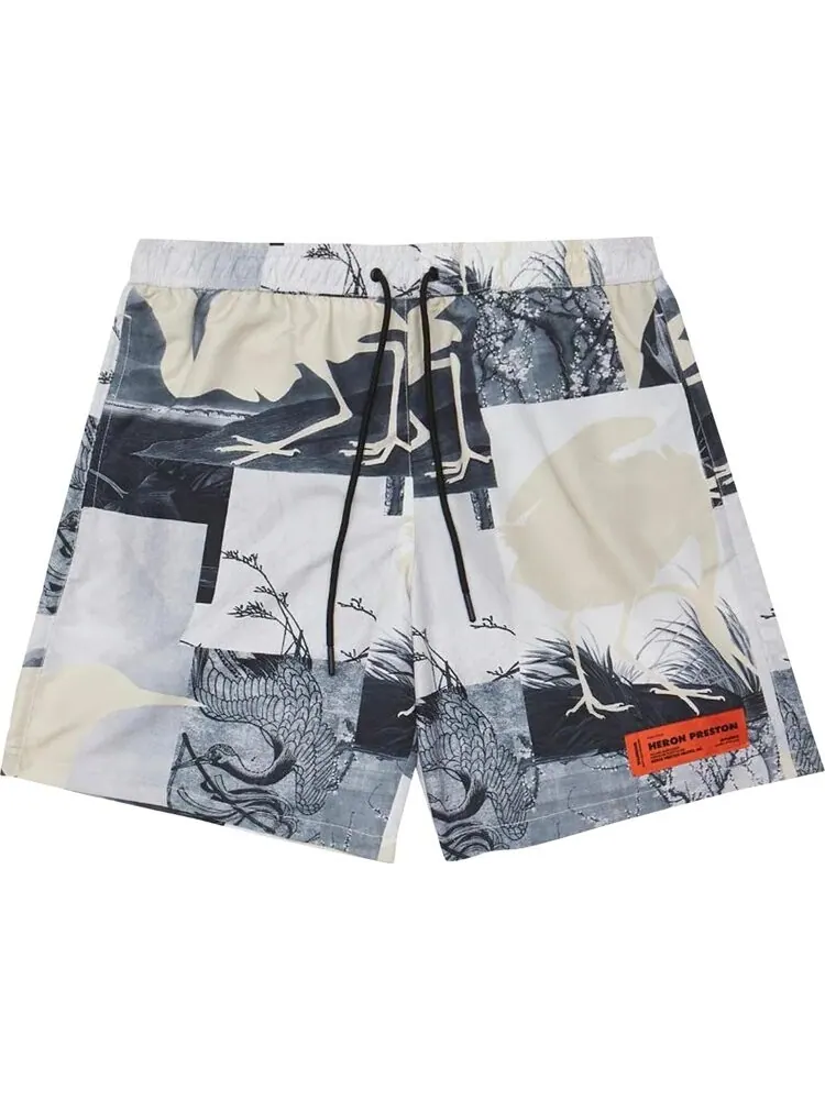 Шорты для плавания Heron Preston Cutout Swimshorts 'Grey'