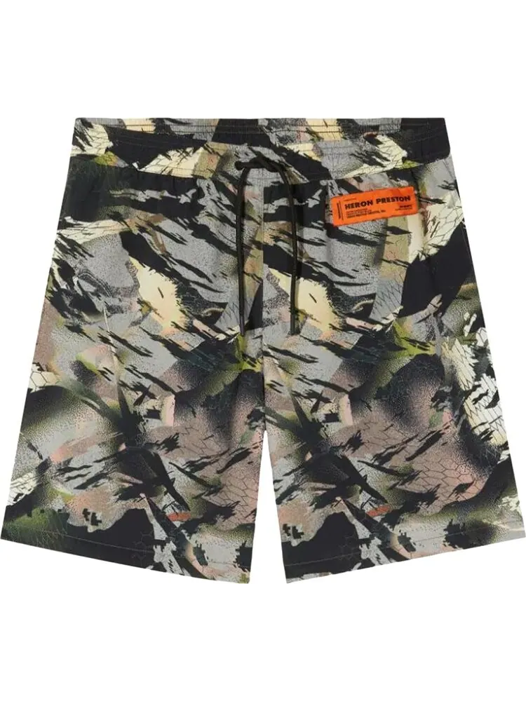 Шорты для плавания Heron Preston Nylon Swimshorts 'Camo Green'