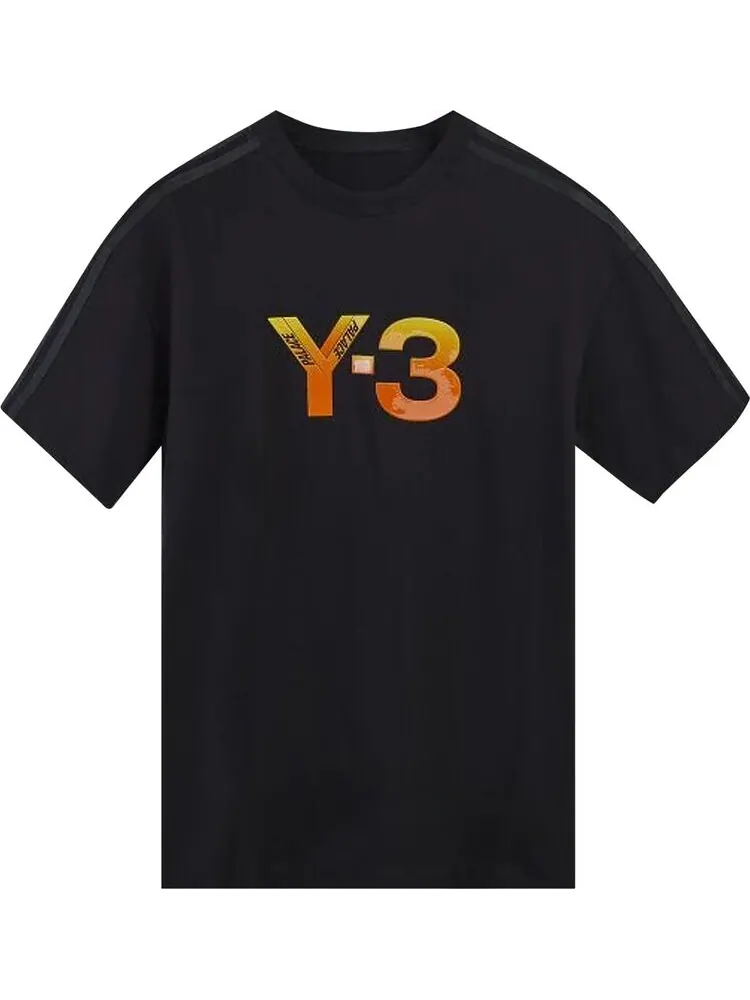 Футболка мужская Y-3 x Palace с контрастным логотипом — черный