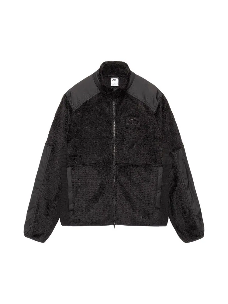 Куртка Stussy x Nike Full Zip Fleece 'Black' — изображение 1 из 2, черный