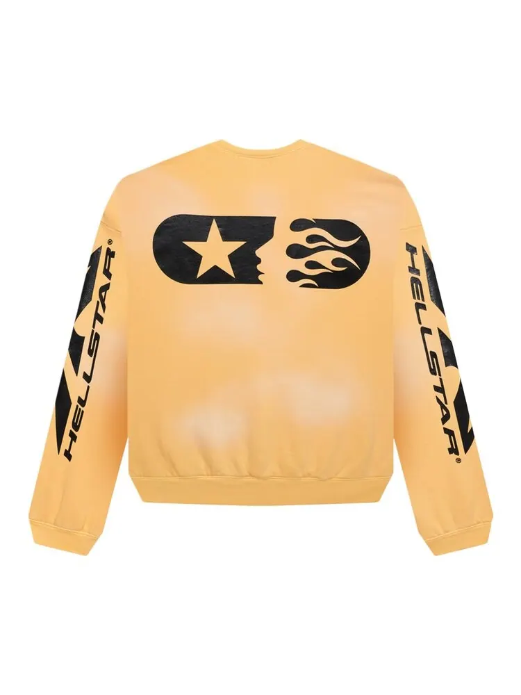 Толстовка Hellstar Sports Crewneck — изображение 2 из 2, желтый