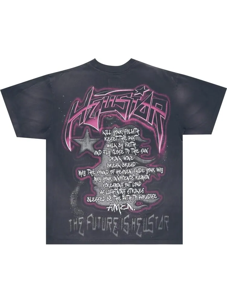 Футболка Hellstar The Future 'Black/Pink' — изображение 2 из 2, черный