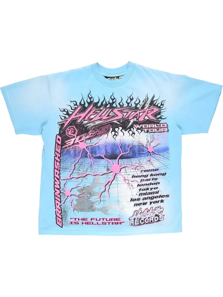 Футболка Hellstar Neuron 'Light Blue' — изображение 1 из 1, синий