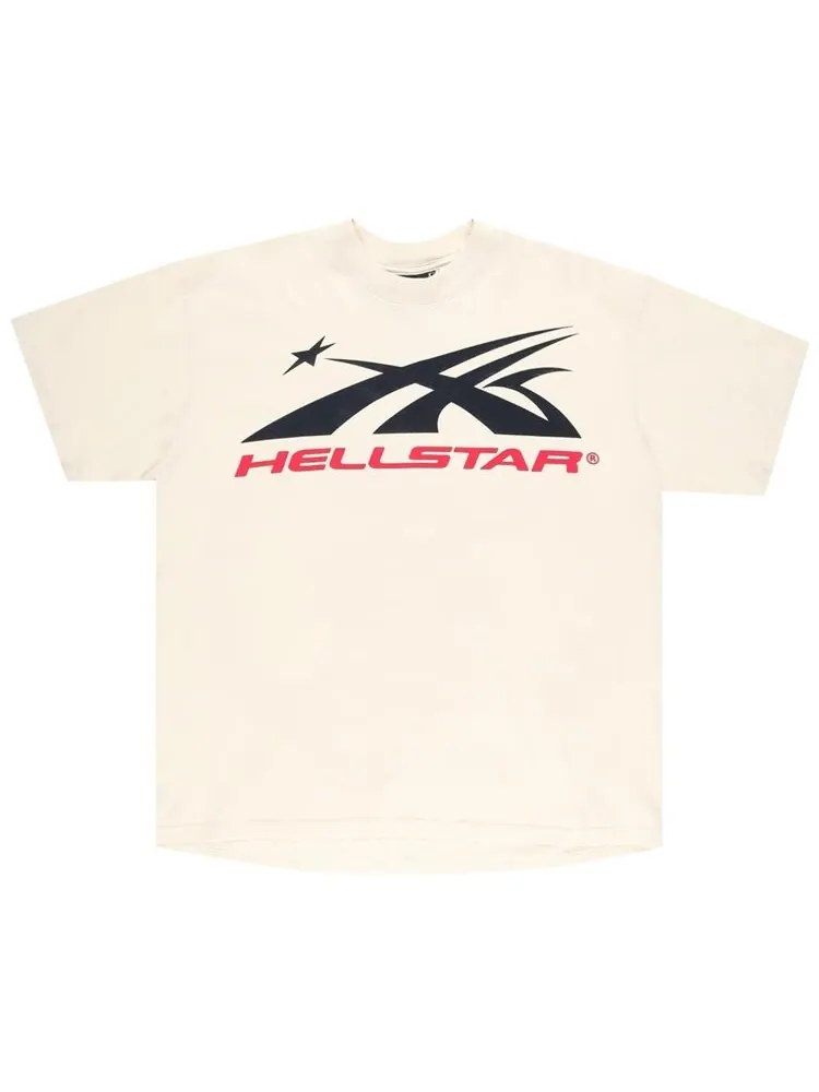 Футболка Hellstar Gel Sport Logo 'White/Red' — изображение 1 из 2, белый