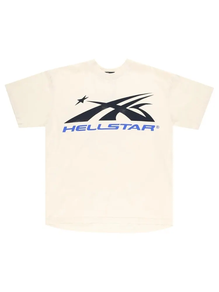 Футболка Hellstar Gel Sport Logo 'White/Blue' — изображение 1 из 2, белый