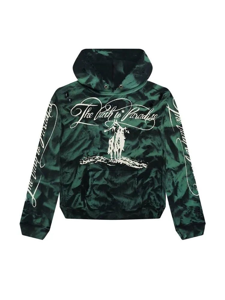 Худи Hellstar Marble Paradise Hoodie Green — изображение 1 из 2, зеленый