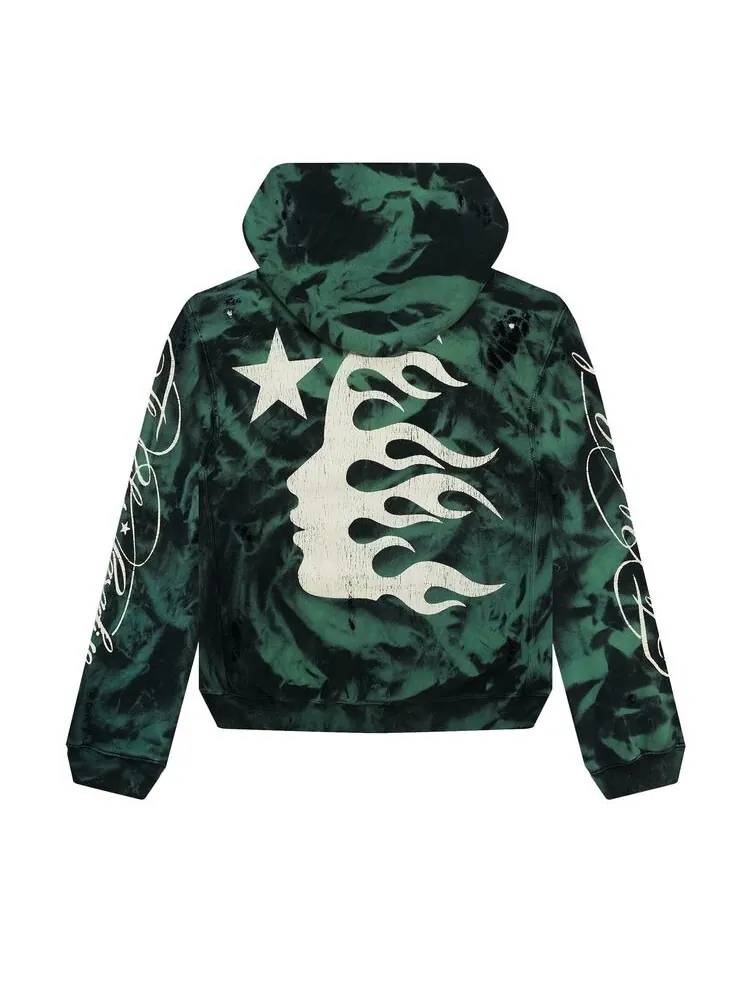 Худи Hellstar Marble Paradise Hoodie Green — изображение 2 из 2, зеленый