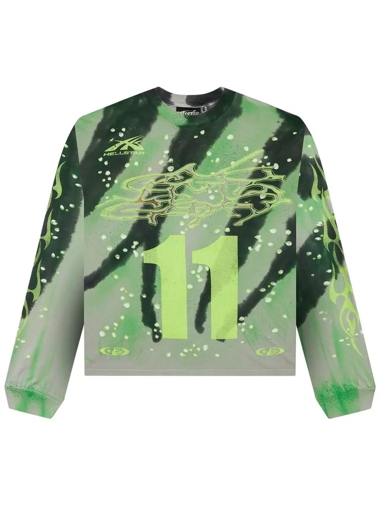 Лонгслив Hellstar Tye-Dye Moto Long-Sleeve 'Green'