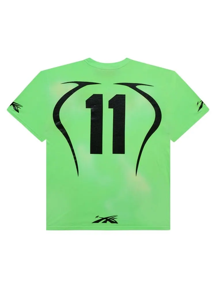 Футболка Hellstar Warm Up T-Shirt Neon Green — изображение 2 из 2, неоновый зеленый