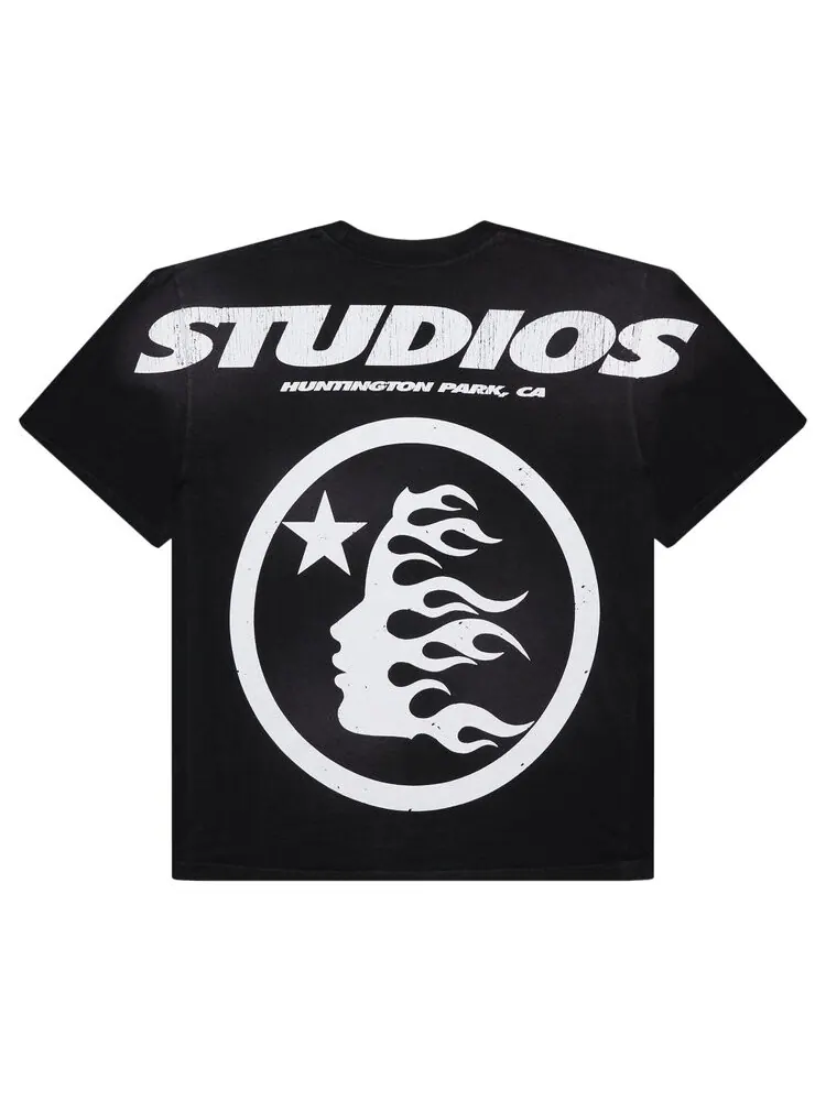 Футболка Hellstar Studios Cartoon Logo Glitter Logo T-Shirt — изображение 2 из 2, черный