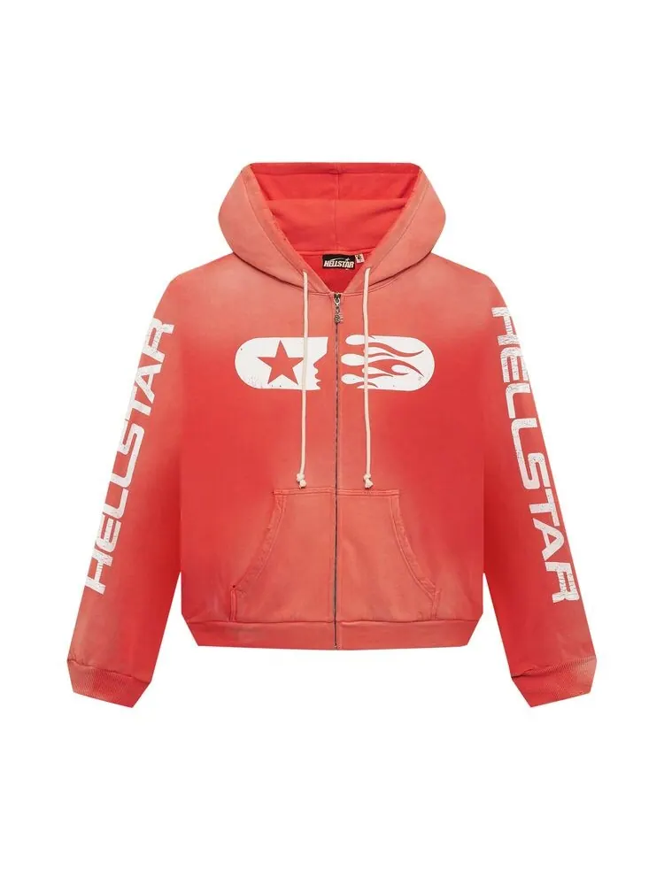 Худи Hellstar Studios Zip Hoodie Red