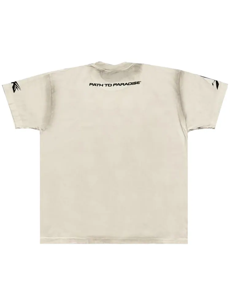 Футболка Hellstar Thorn Glitter T-Shirt 'Dirty White' — изображение 2 из 2, белый
