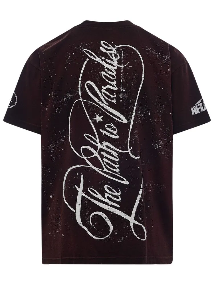 Футболка Hellstar Cherubs T-Shirt 'Brown' — изображение 2 из 2, коричневый