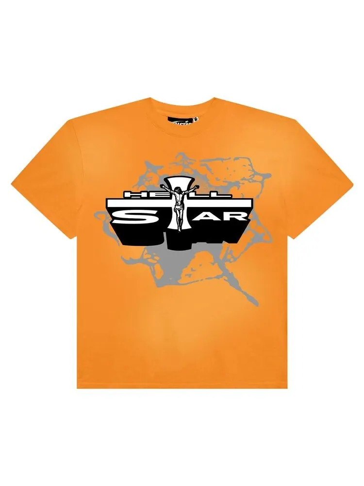 Футболка Hellstar Jesus T-Shirt Orange — изображение 1 из 2, оранжевый