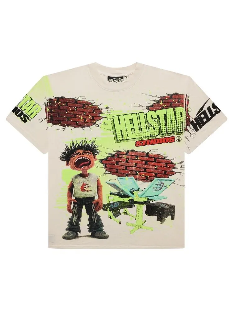 Футболка Hellstar Studios Brick Wall T-Shirt White — изображение 1 из 2, белый