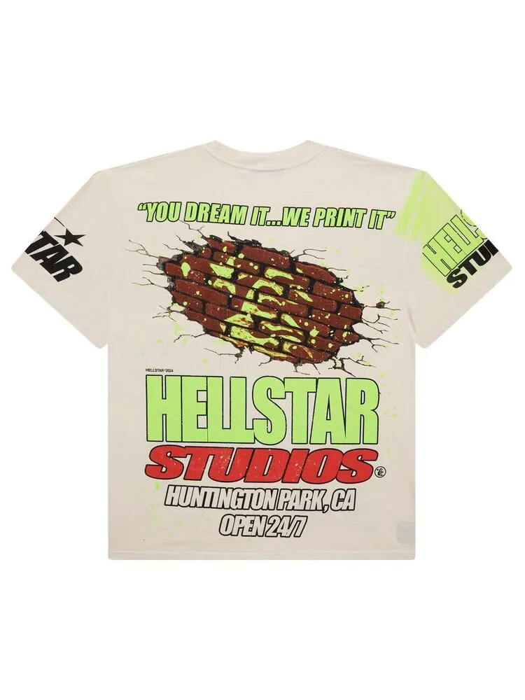 Футболка Hellstar Studios Brick Wall T-Shirt White — изображение 2 из 2, белый