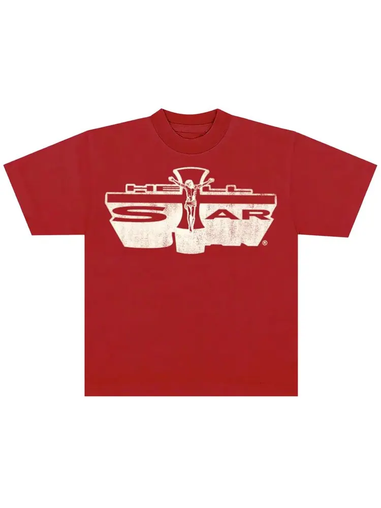 Футболка Hellstar Jesus T-Shirt 'Red' — изображение 1 из 2, красный