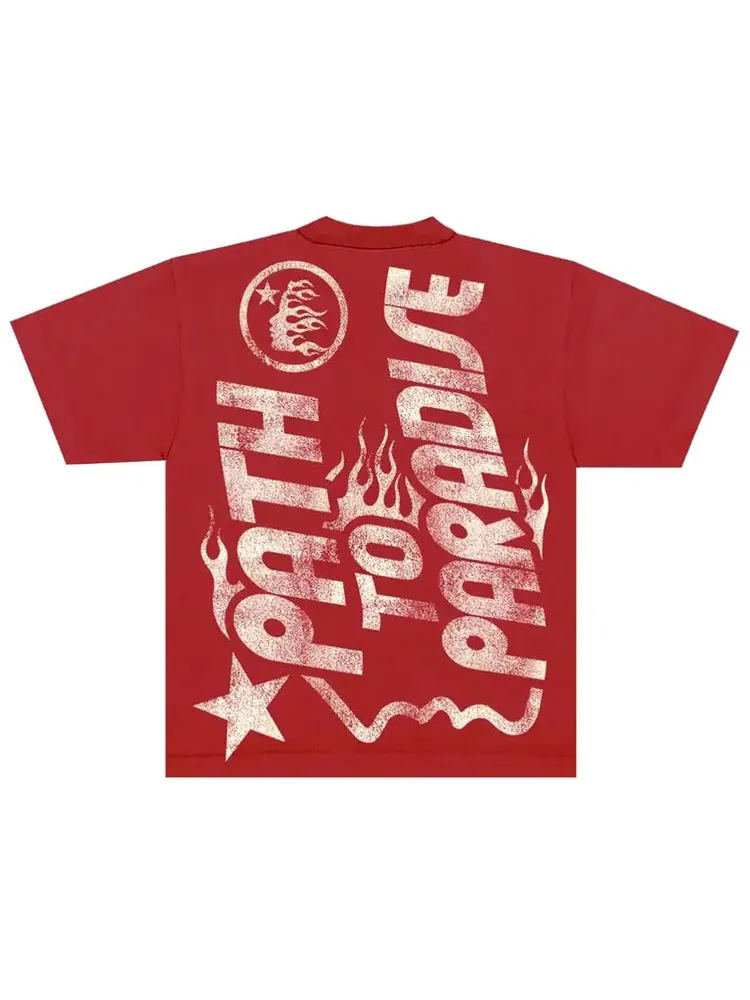 Футболка Hellstar Jesus T-Shirt 'Red' — изображение 2 из 2, красный