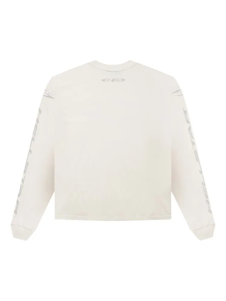 Лонгслив Hellstar H Cursive Logo Longsleeve — изображение 1 из 1, белый