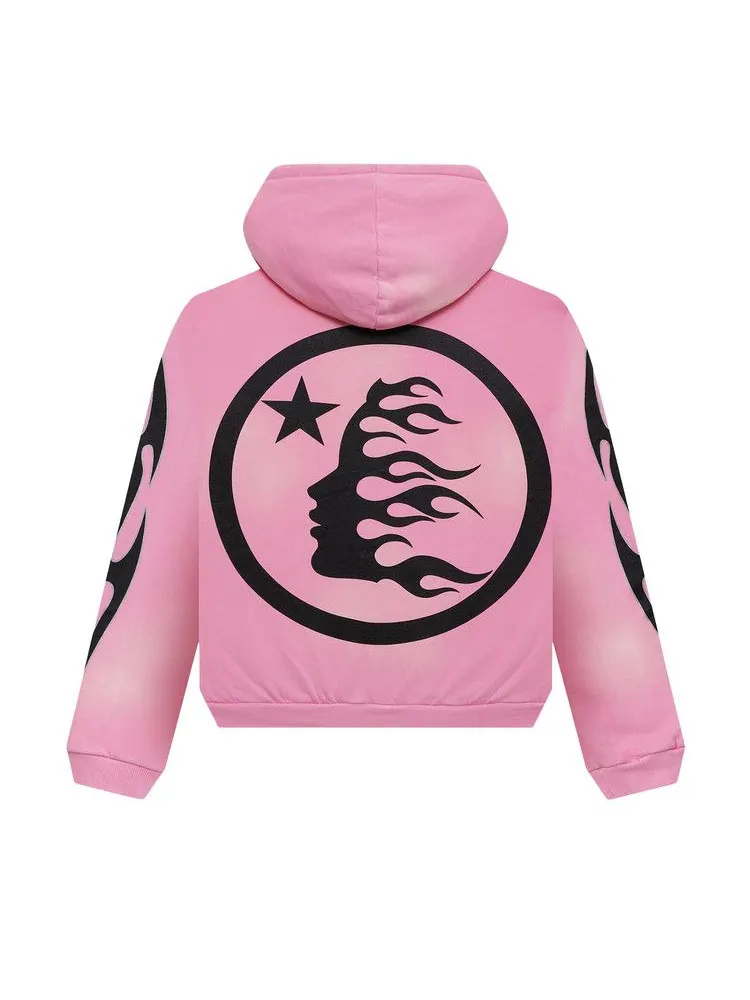 Толстовка Hellstar x Complex Sports Flame Zip-Up — изображение 2 из 2, розовый