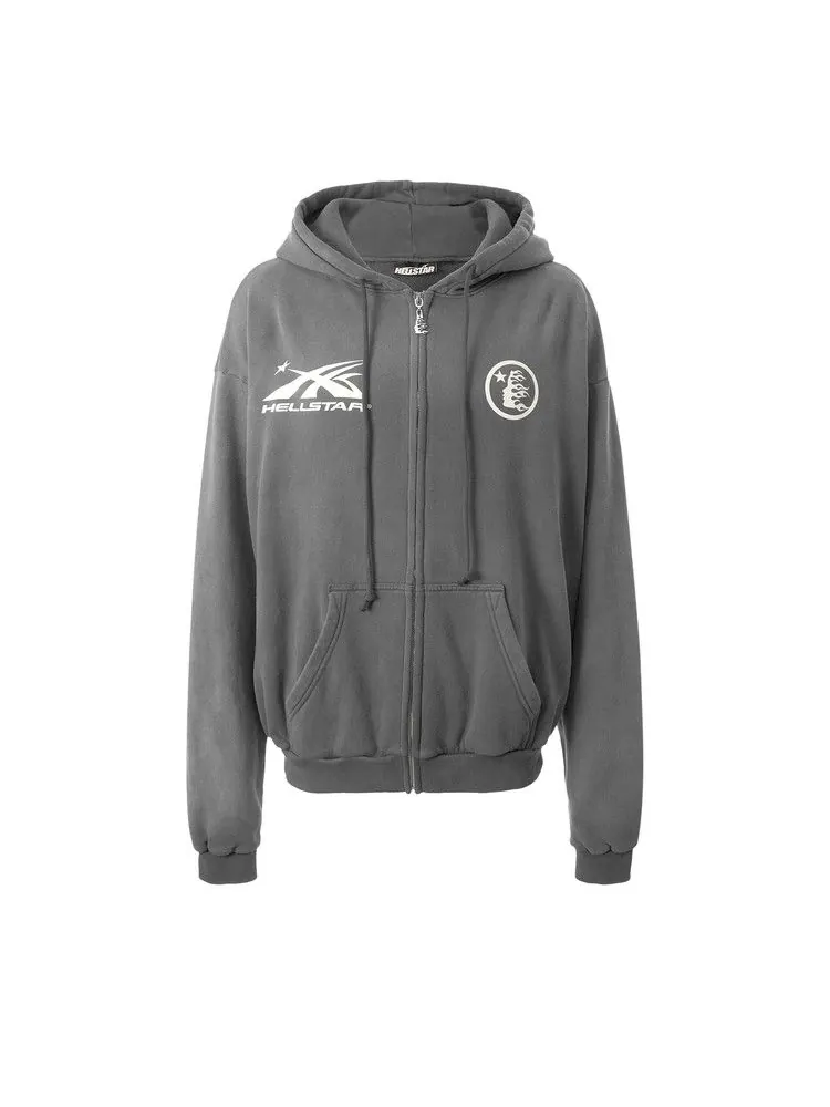 Толстовка Hellstar Hs Logo Zip-Up — изображение 1 из 2, серый