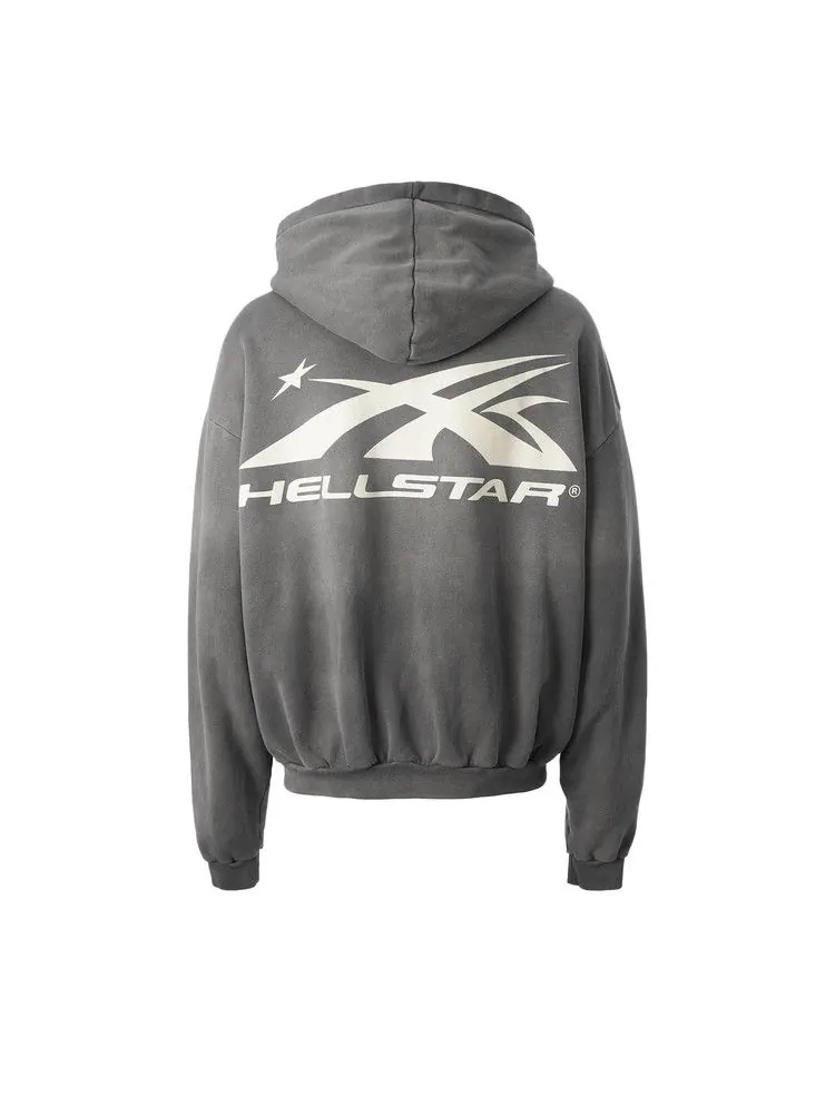 Толстовка Hellstar Hs Logo Zip-Up — изображение 2 из 2, серый