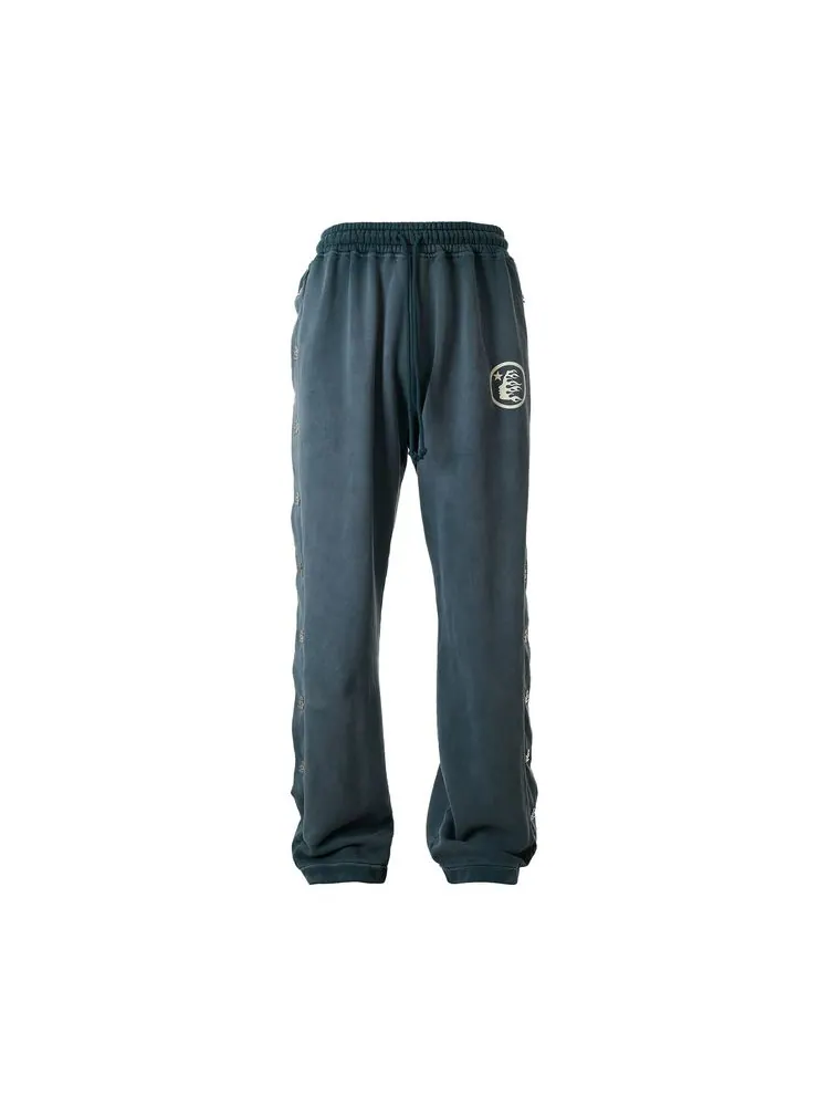 Спортивные брюки Hellstar Mirror Face Sweatpants 'Emerald' — изображение 1 из 1, изумруд