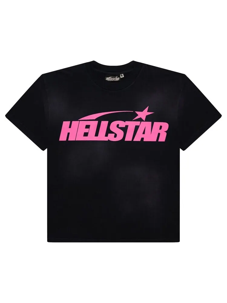 Футболка Hellstar Classic T-Shirt (Regular Print) — изображение 1 из 2, черный/розовый