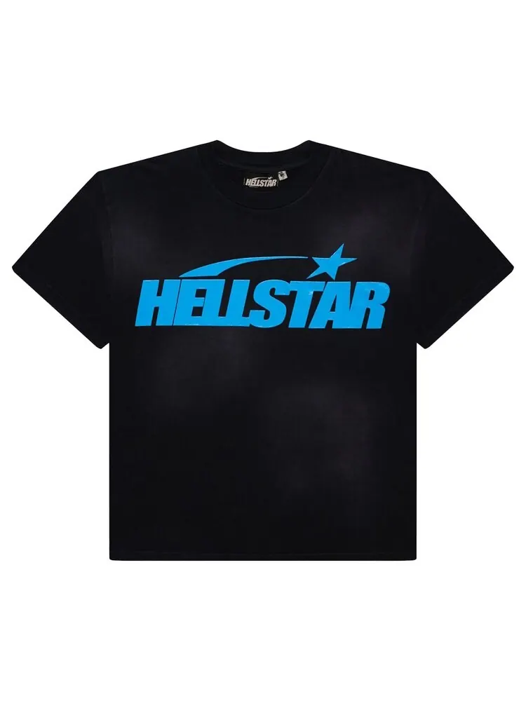 Футболка Hellstar Classic T-Shirt (Gel Print) — изображение 1 из 2, черный/синий