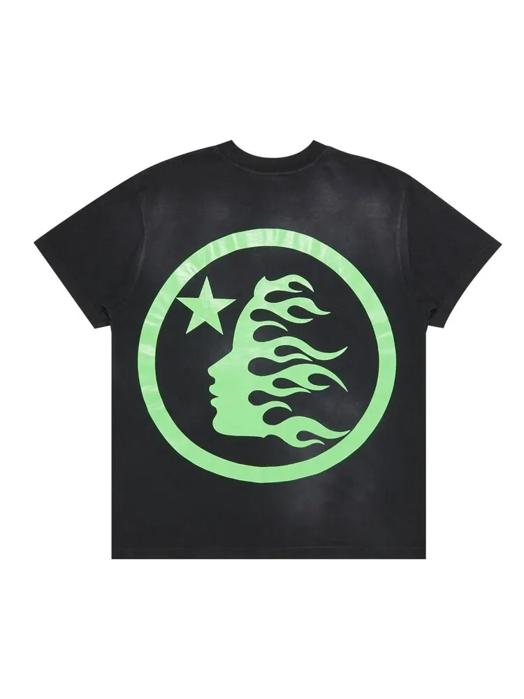Футболка Hellstar Classic T-Shirt (Gel Print) — изображение 2 из 3, черный/зеленый