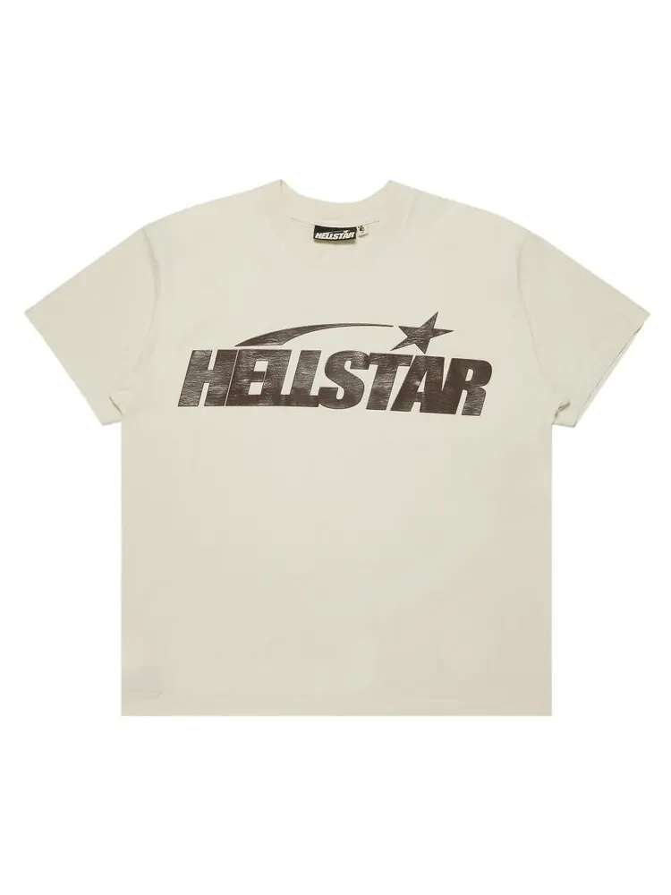 Футболка Hellstar Classic T-Shirt (Regular Print) — изображение 1 из 3, белый/коричневый