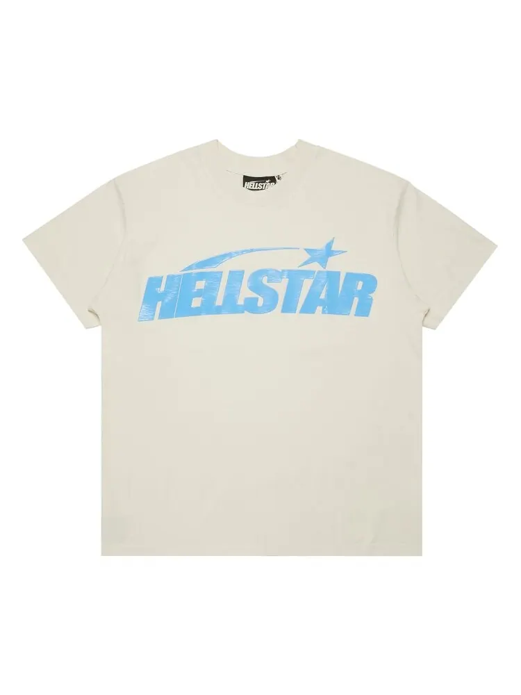 Футболка Hellstar Classic T-Shirt (Gel Print) — изображение 1 из 3, белый/синий
