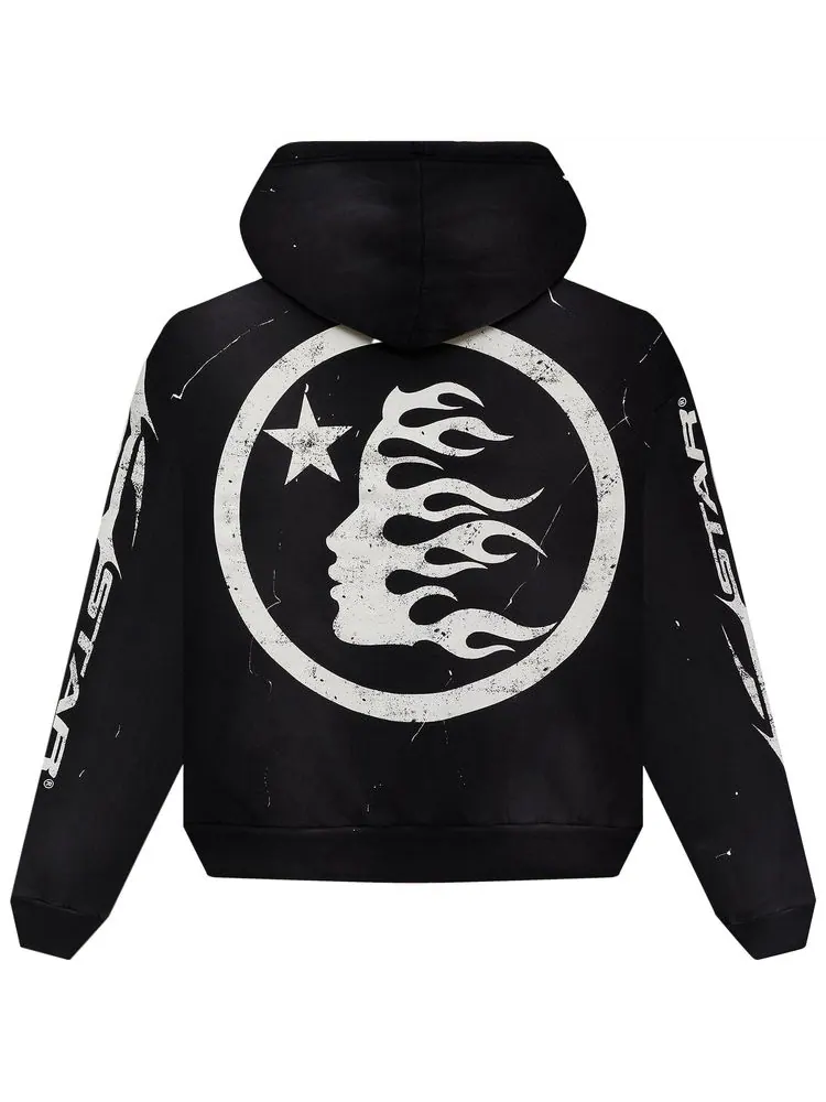 Худи Hellstar HStar Hoodie 'Black' — изображение 2 из 2, черный