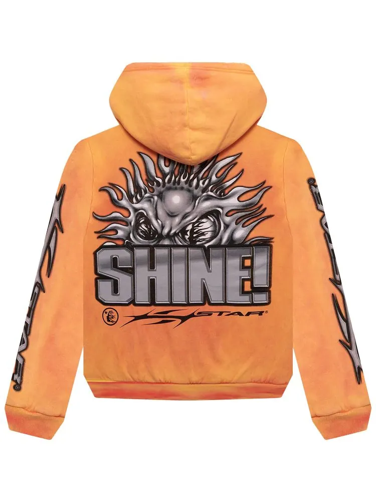 Худи Hellstar Sun Zip-Up Hoodie 'Orange' — изображение 2 из 2, оранжевый