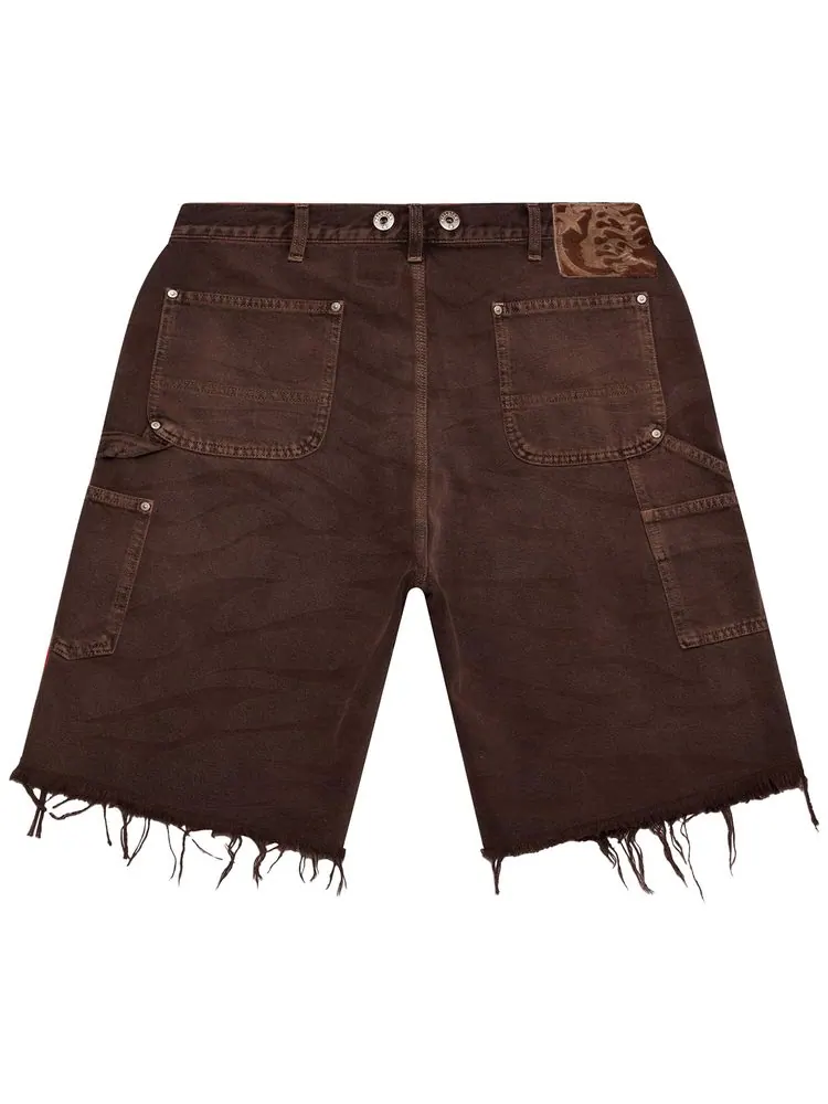 Шорты Hellstar Denim Shorts 'Brown' — изображение 2 из 3, коричневый