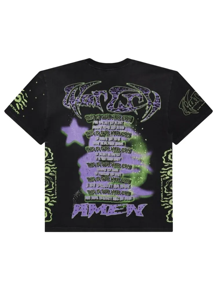 Футболка Hellstar Amen T-Shirt 'Black' — изображение 2 из 2, черный