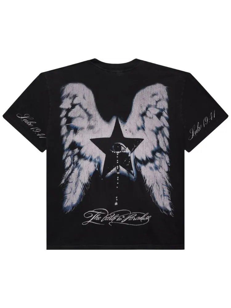 Футболка Hellstar Jesus Wept T-Shirt 'Black' — изображение 2 из 2, черный
