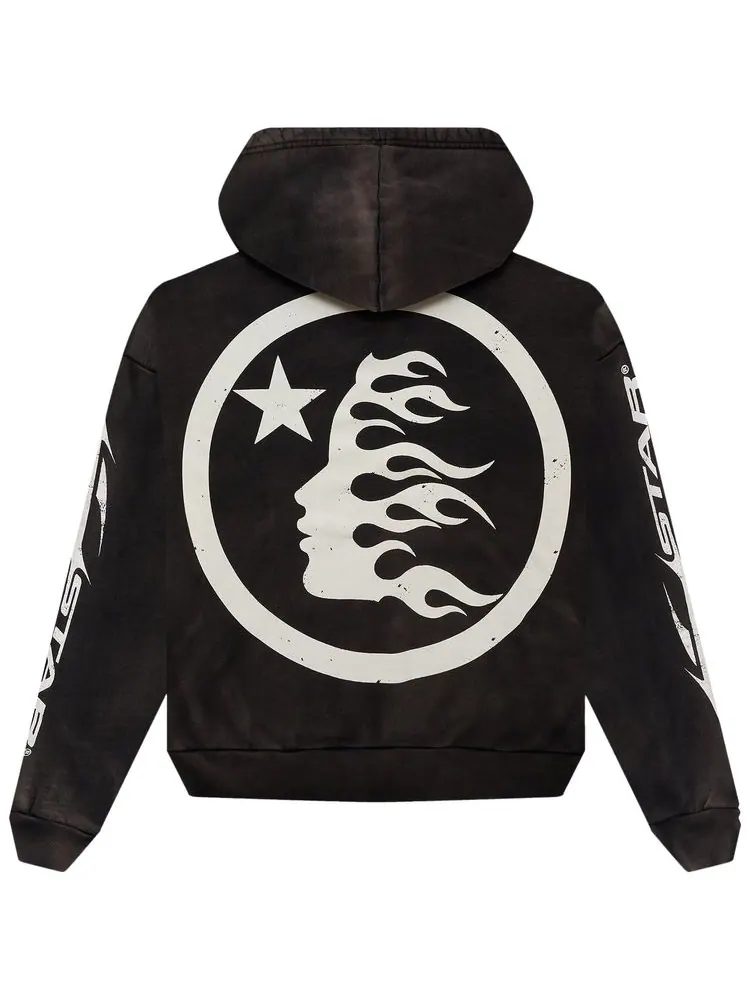 Худи Hellstar Logo Zip-Up Hoodie 'Black' — изображение 2 из 2, черный