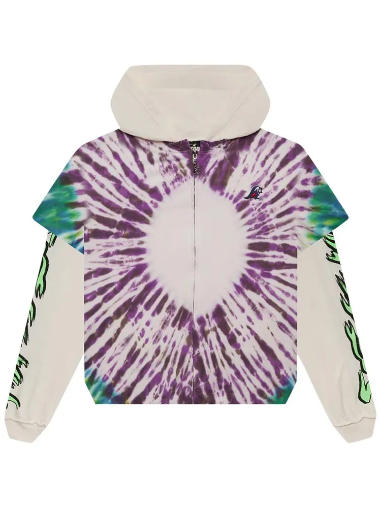 Худи Hellstar Tye-Dye Zip-Up Hoodie 'Multicolor' — изображение 1 из 2, мульти