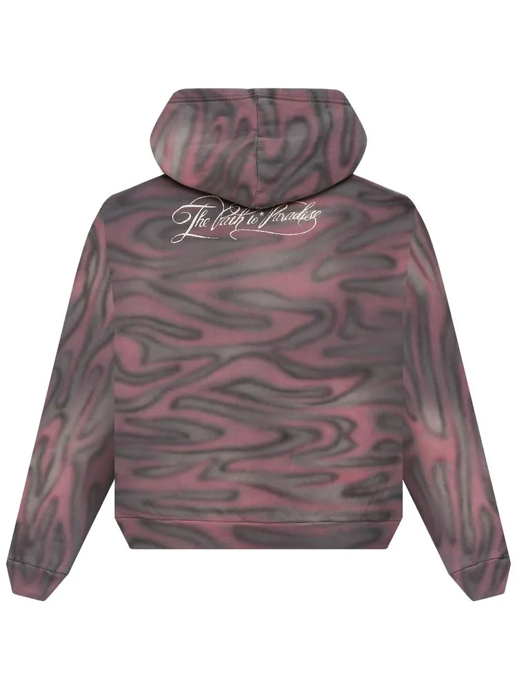 Худи Hellstar Path to Paradise Airbrush Zip-Up Hoodie 'Pink' — изображение 2 из 2, розовый