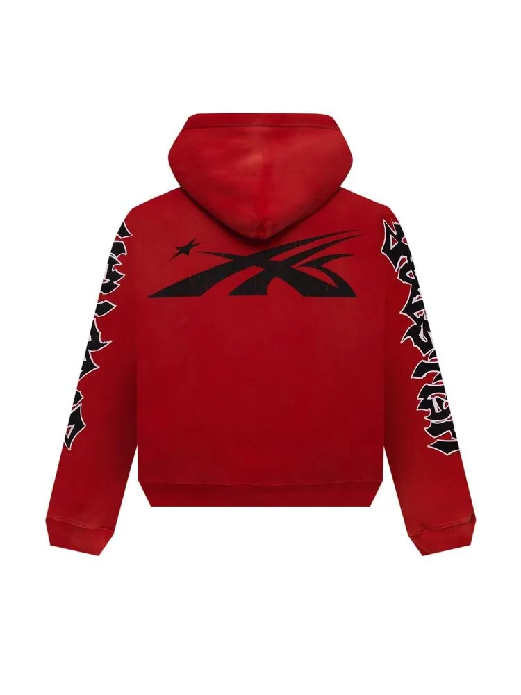 Худи Hellstar Halloween Skeleton Airbrushed Hoodie Red — изображение 2 из 2, красный