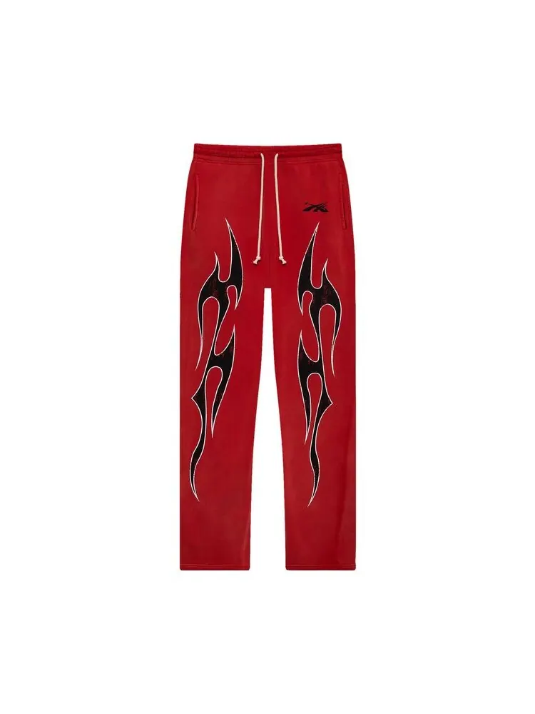 Спортивные брюки Hellstar Halloween Flame Sweatpants Red — изображение 1 из 2, красный