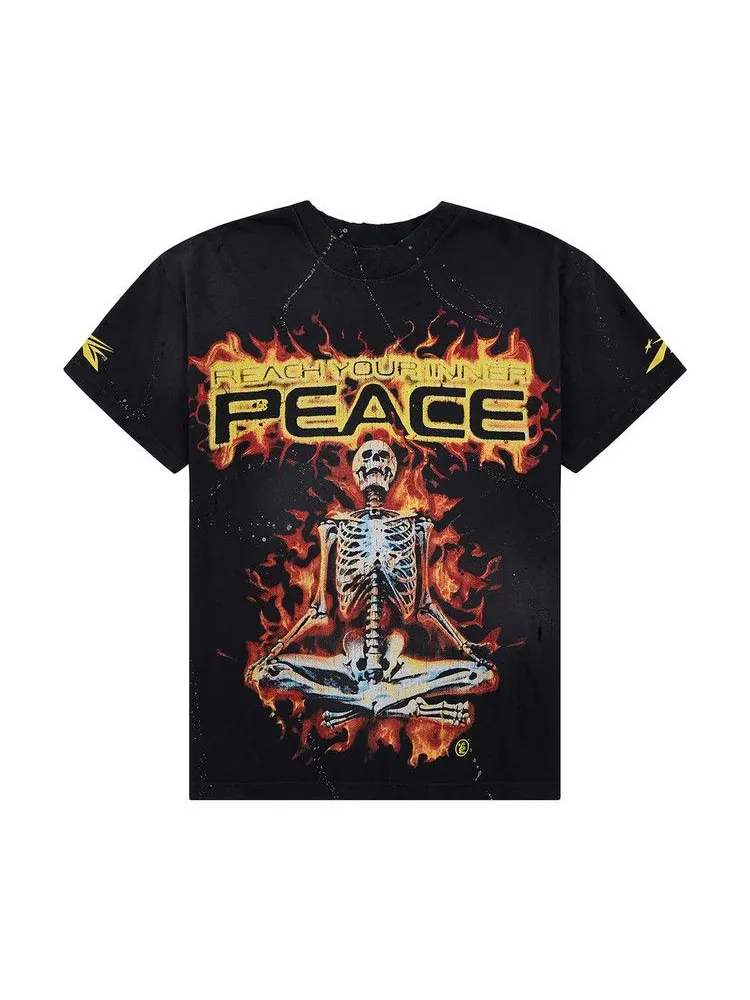 Футболка Hellstar Inner Peace Skeleton T-Shirt — изображение 1 из 2, черный