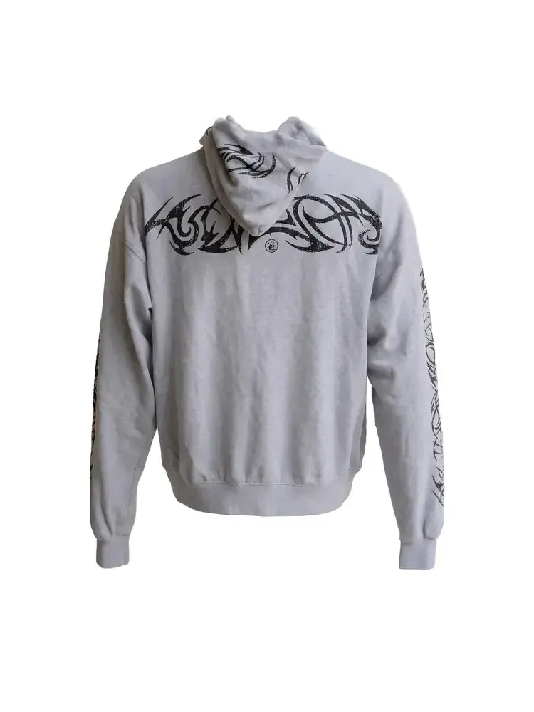 Худи Hellstar Tribal Flame Logo 'Grey' — изображение 2 из 2, серый